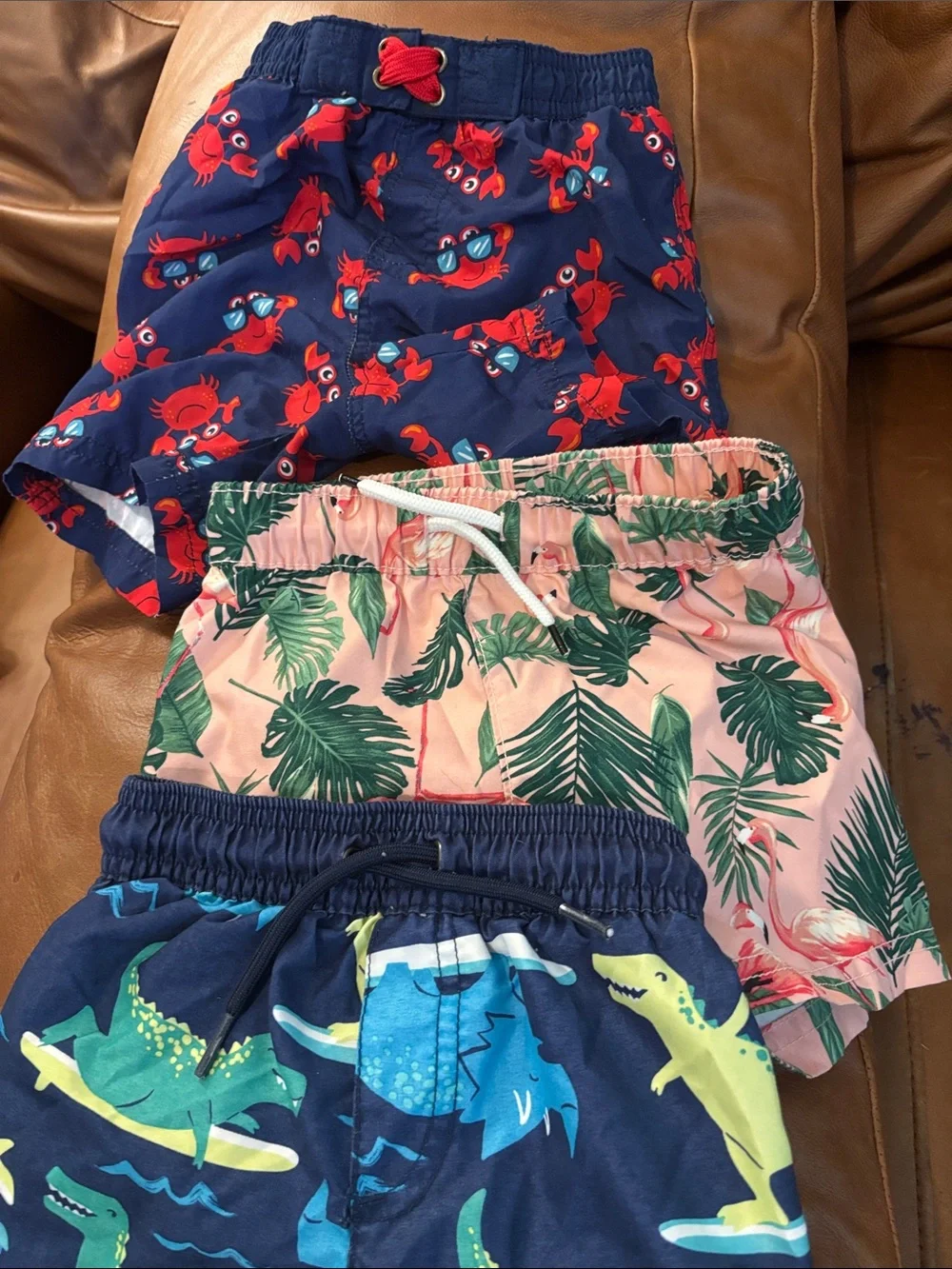 Old Navy Kids Swim Shorts Set - Navy Blue, Red, Pink, Green